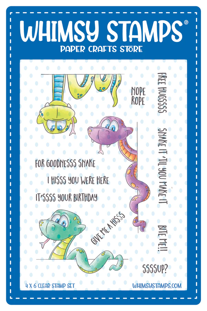 Whimsy Stamps - Sassy Snakes Clear Stamps
