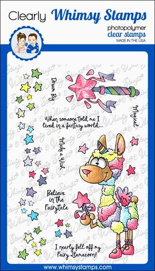 Whimsy Stamps - Fairy Llamacorn Magic Clear Stamps