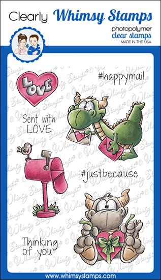 Whimsy Stamps - Dudley's Mailed with Love Clear Stamps