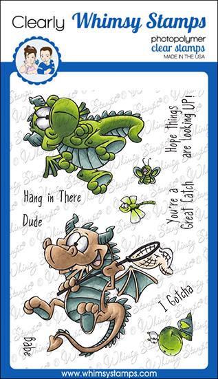 Whimsy Stamps - Flight of the Dragons Clear Stamps