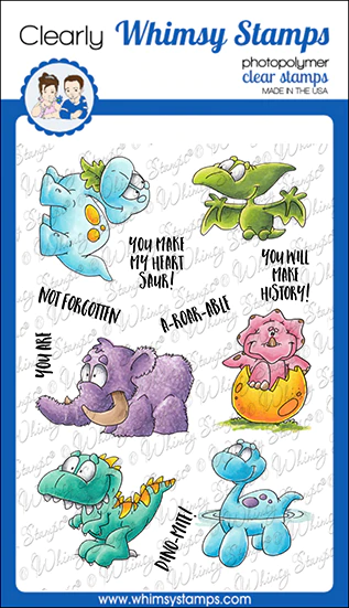 Whimsy Stamps - Roar-a-Saur Clear Stamps