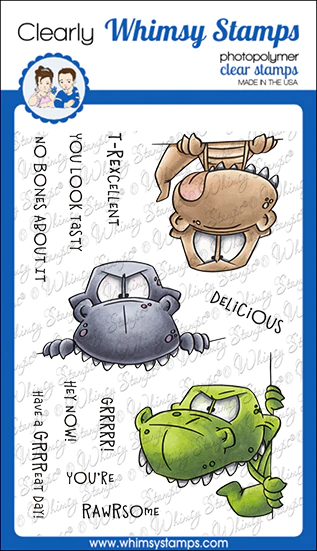 Whimsy Stamps - Roarsome Rex Clear Stamps