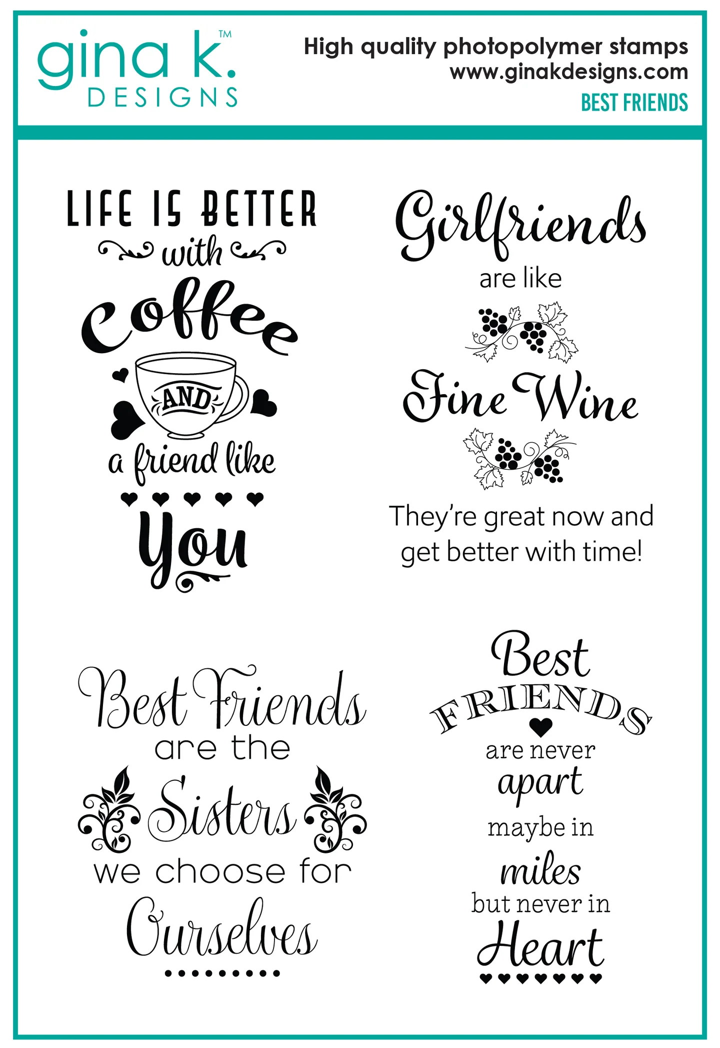 Gina K Designs - Best Friends - STAMPS