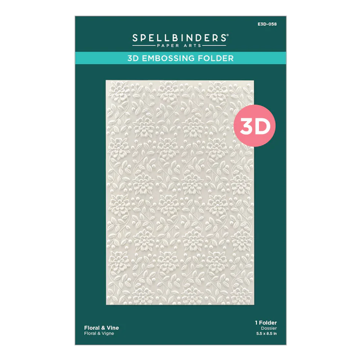 Spellbinders - Floral & Vine 3D Embossing Folder from the Sealed for Summer Collection