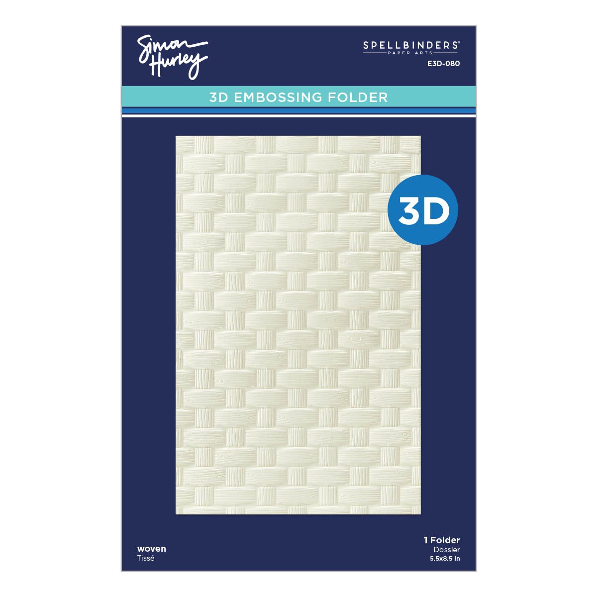 Spellbinders - Woven 3D Embossing Folder from the Spring Sampler Collection by Simony Hurley