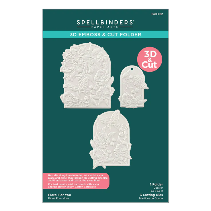 Spellbinders - FLORAL FOR YOU 3D EMBOSS & CUT FOLDER FROM THE SEALED 3D BOTANICAL COLLECTION (SO)