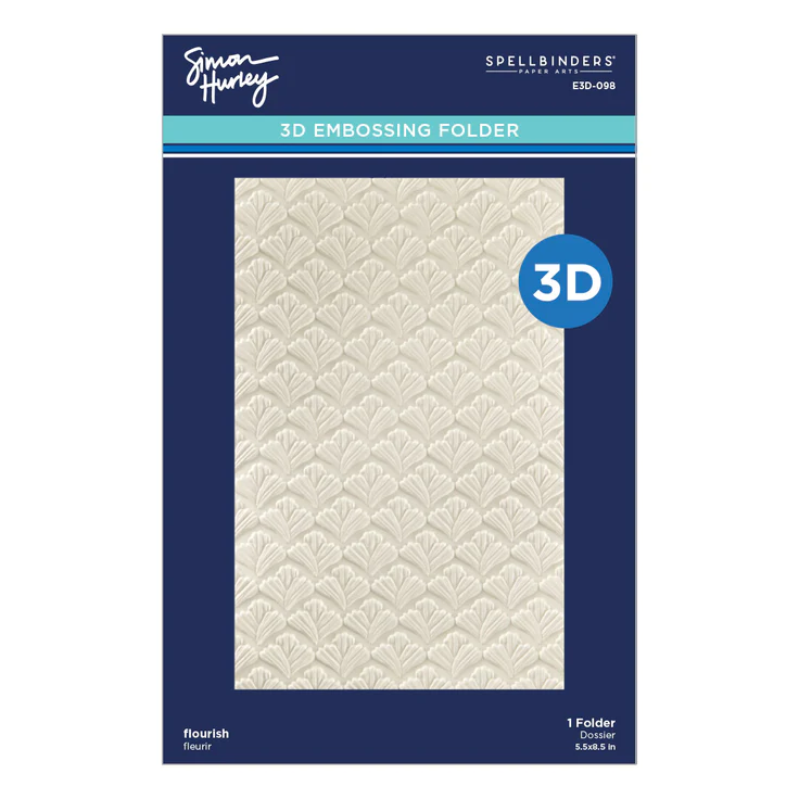 Spellbinders - Flourish 3D Embossing Folder from Simon's Birthday Bash Collection by Simon Hurley