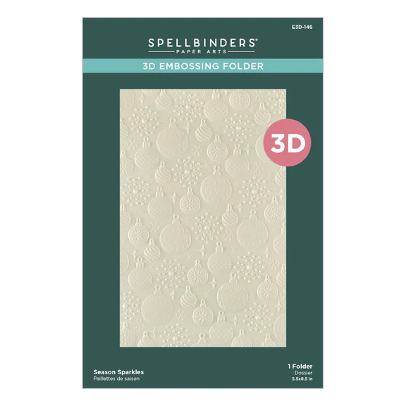 *NEW* - Spellbinders - Season Sparkles 3D Embossing Folder from the Merry Mischief Collection