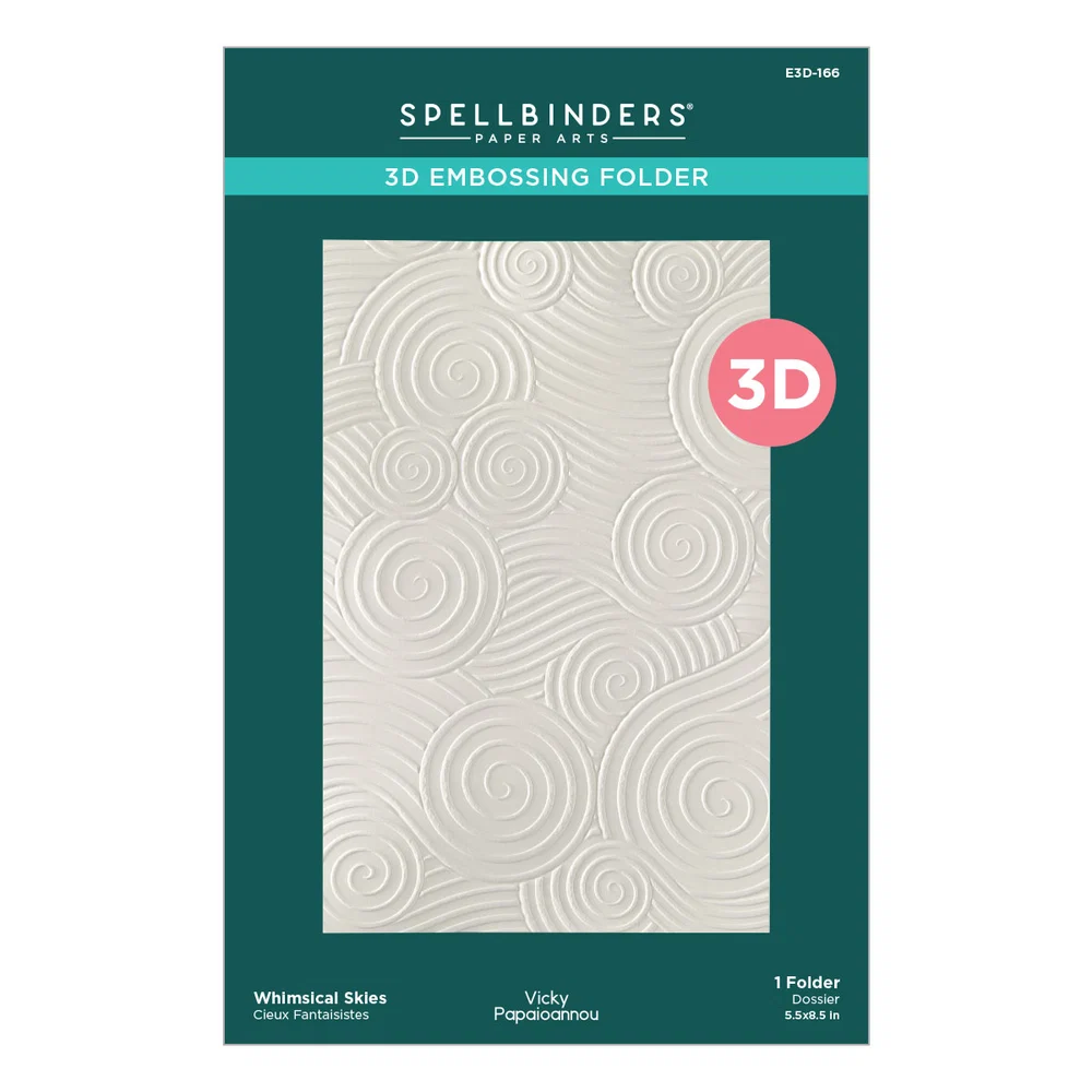 **NEW* - Spellbinders - Whimsical Skies 3D Embossing Folder by Vicky Papaioannou