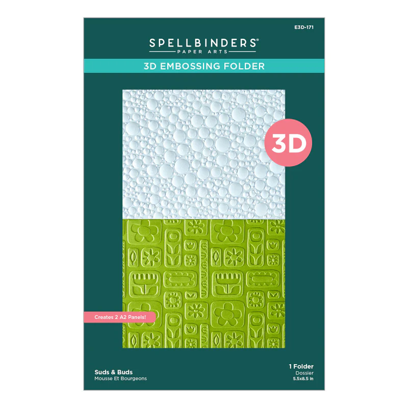 **NEW* - Spellbinders - Suds & Buds 3D Embossing Folder