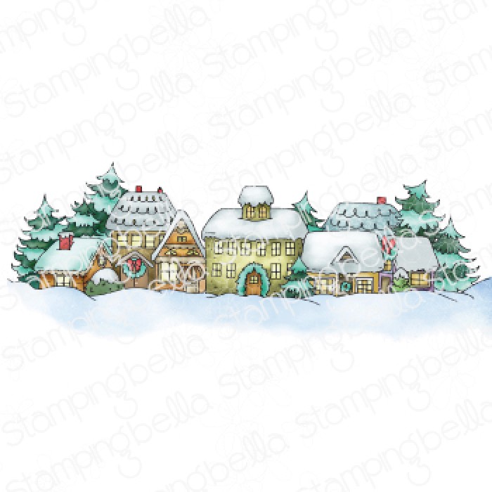 Stamping Bella - CHRISTMAS VILLAGE BACKDROP