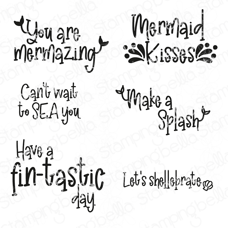 Stamping Bella - Mermazing Sentiment Set (6 stamps)