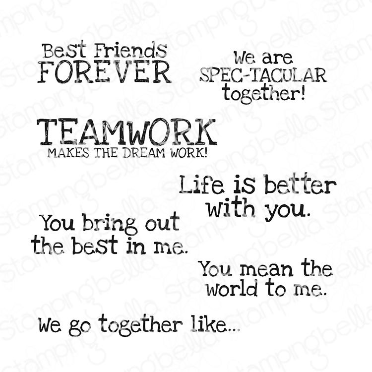 Stamping Bella - Spec-Tacular Together Sentiment Set