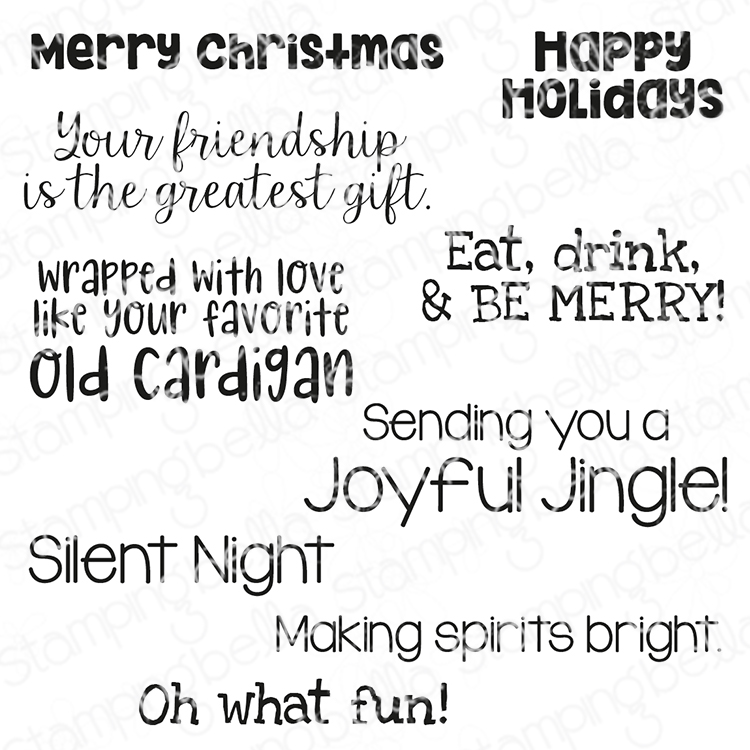 **NEW* - Stamping Bella - Be Merry Sentiment Set