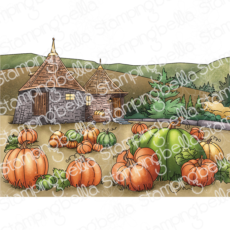 *NEW* - Stamping Bella - Pumpkin Patch Hut Backdrop