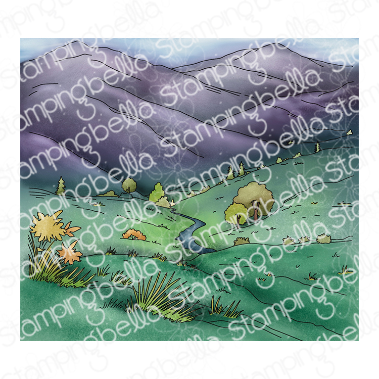 **NEW* - Stamping Bella - Mountain View Backdrop
