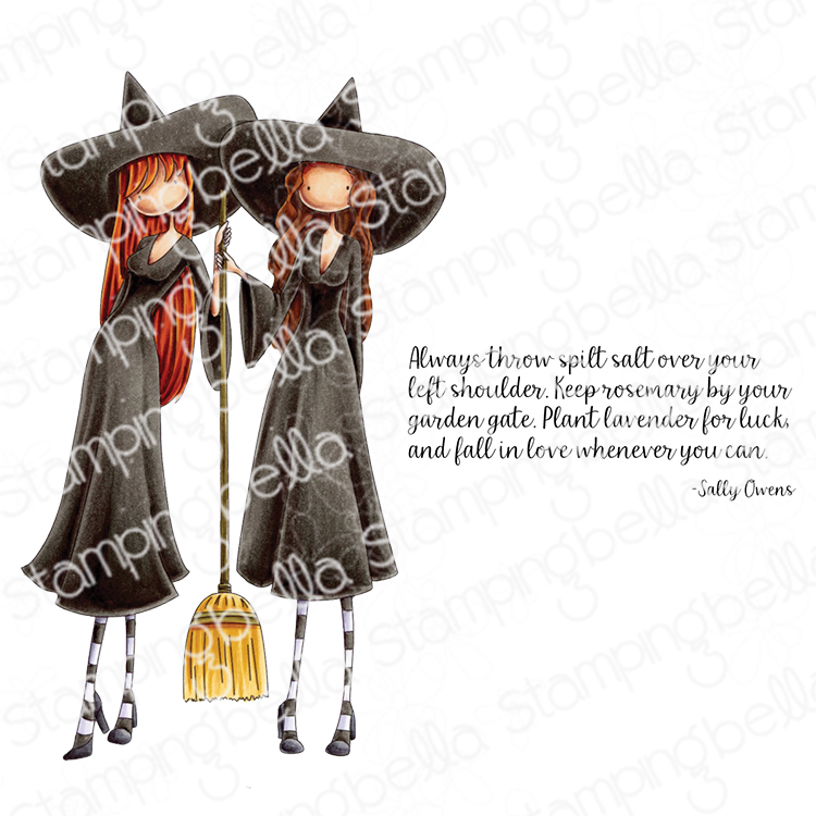 **NEW* - Stamping Bella - Uptown Girl Witchy Sisters (set of 2 stamps)