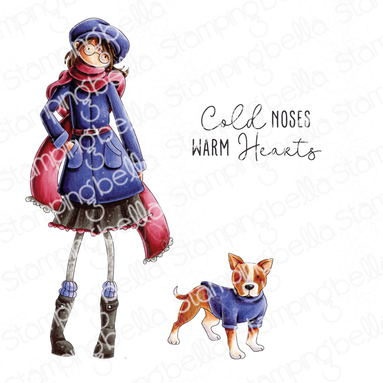 **NEW* - Stamping Bella - Uptown Girl Elaine loves Winter Walks (set of  3 stamps)