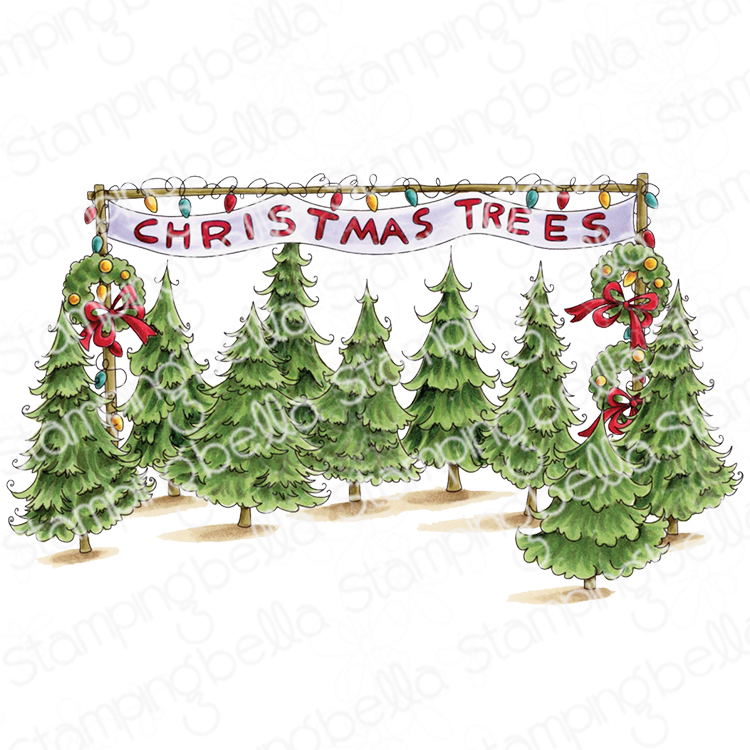 **NEW* - Stamping Bella - Christmas Tree Lot Backdrop