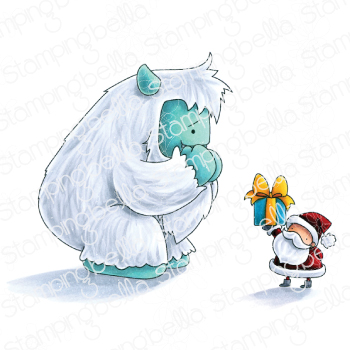 Stamping Bella - YETI AND SANTA RUBBER STAMP