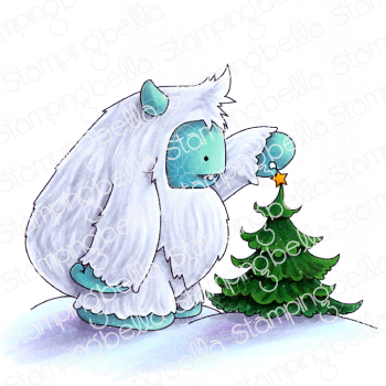 Stamping Bella - YETI WITH A STAR ON TOP RUBBER STAMP