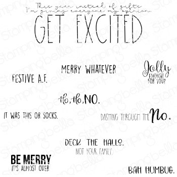 Stamping Bella - FESTIVE ODDBALL SENTIMENT SET