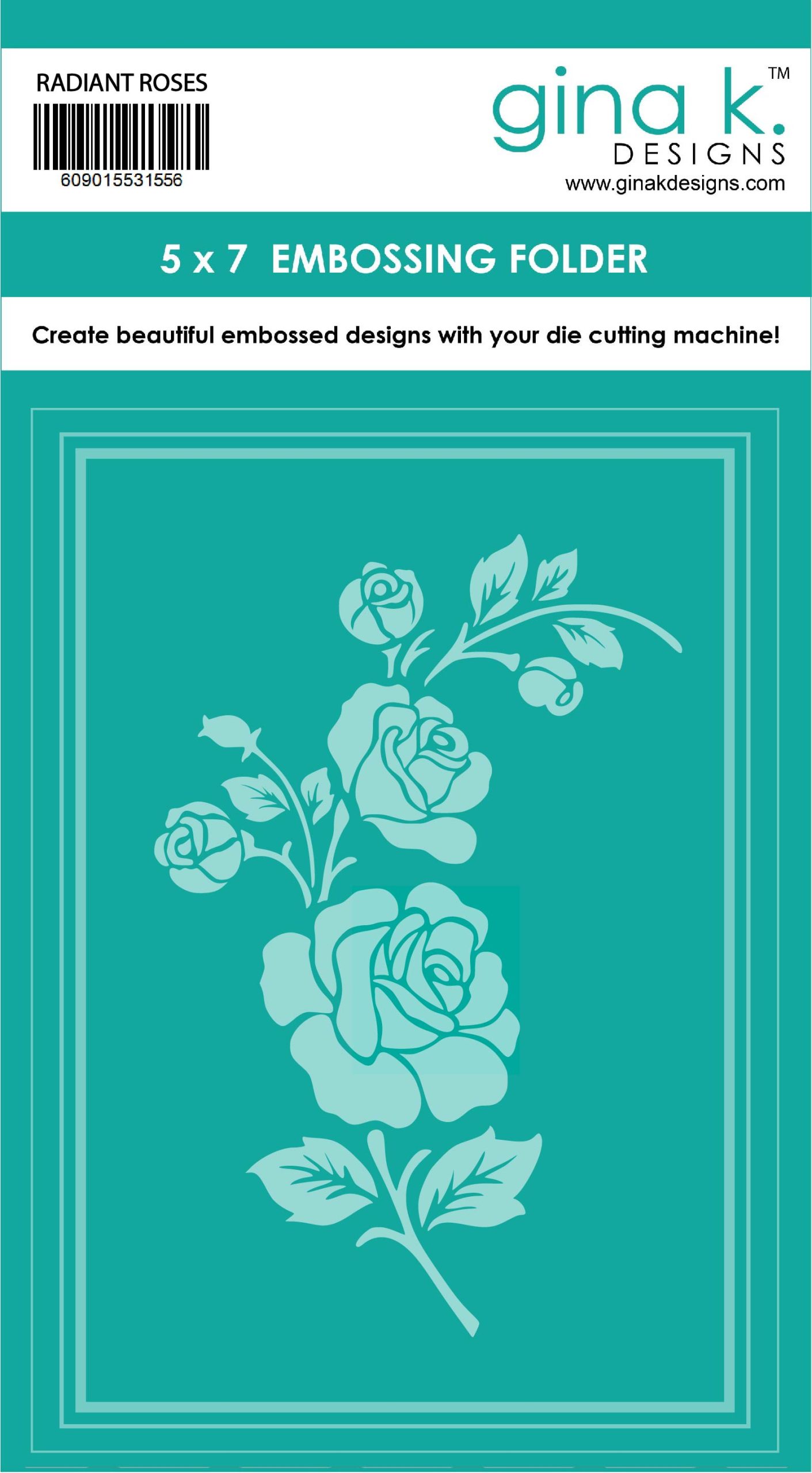 Gina K Designs - Radiant Roses - EMBOSSING FOLDER