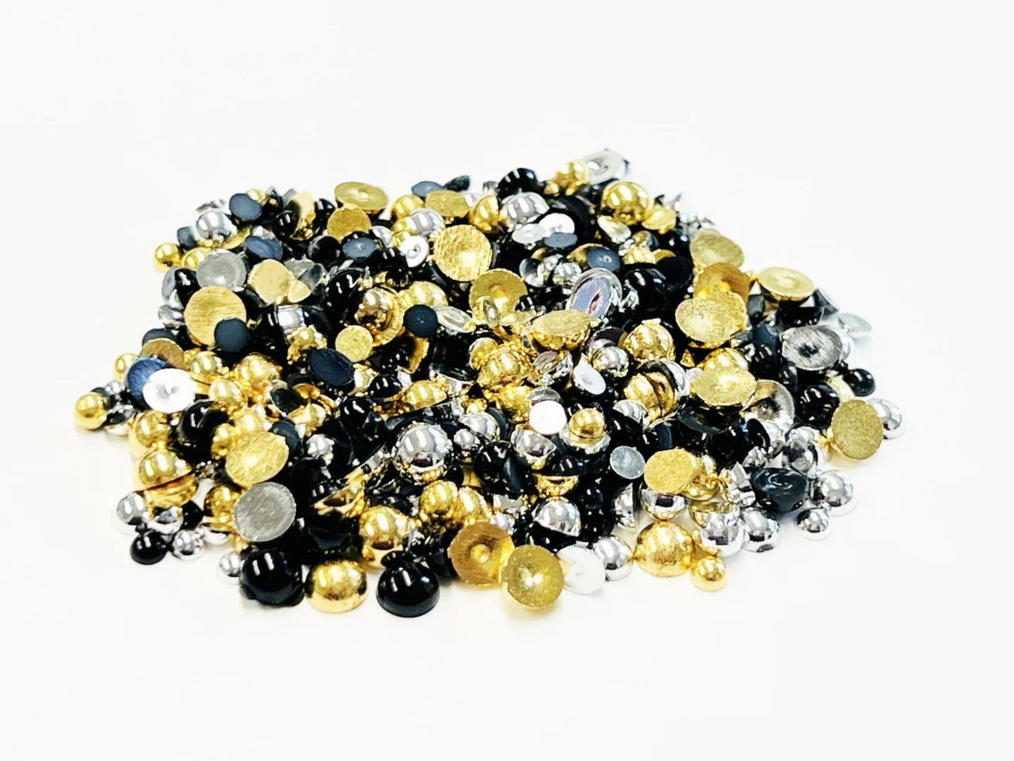 Gina K Designs - Metallic Black Gold and Silver - Embellishment- Pearl Mix