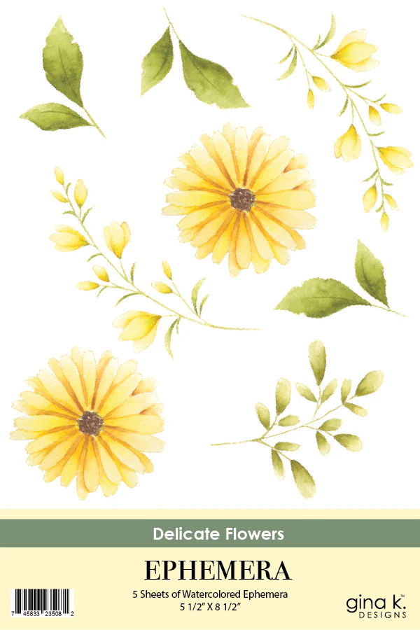 *NEW* - Gina K Designs - Delicate Flowers - EPHEMERA