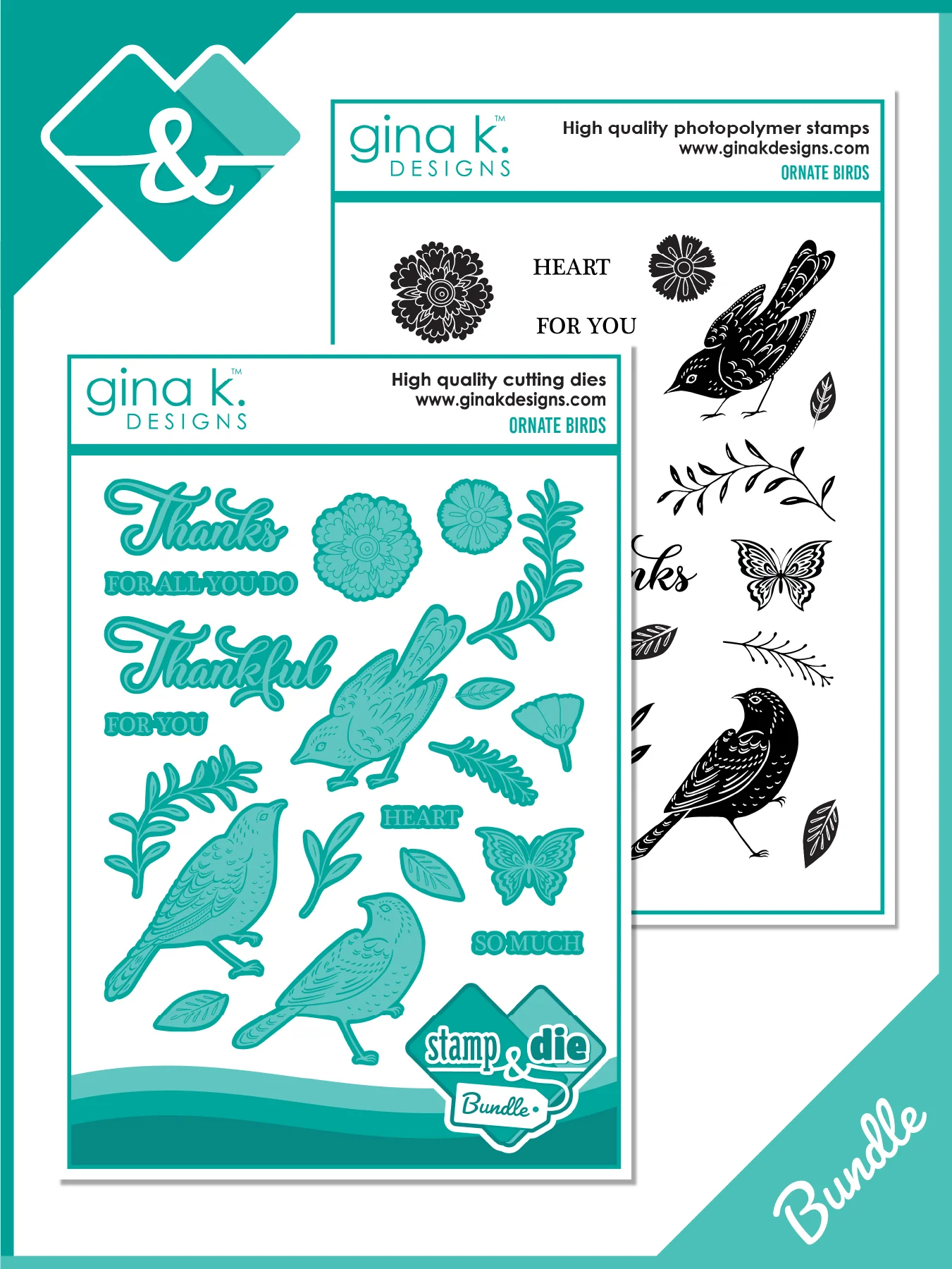 Gina K Designs - Ornate Birds - BUNDLE