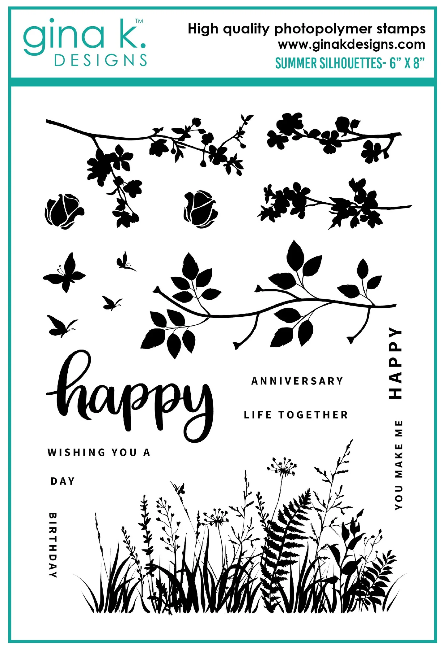 Gina K Designs - Summer Silhouettes - STAMPS