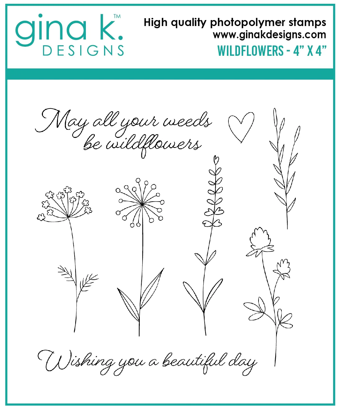 Gina K Designs - Wildflowers - STAMPS