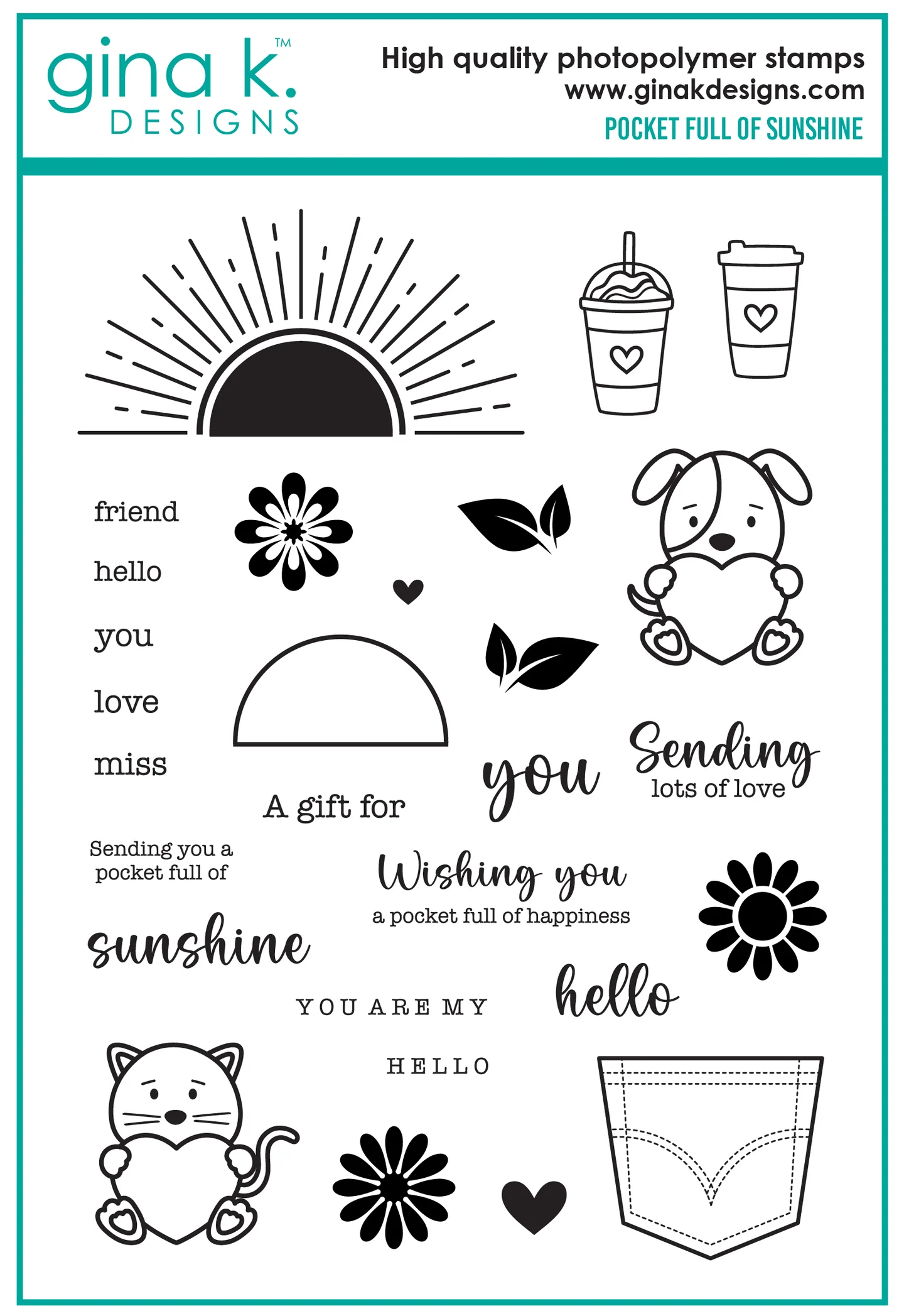 Gina K Designs - Pocket Full of Sunshine - STAMPS