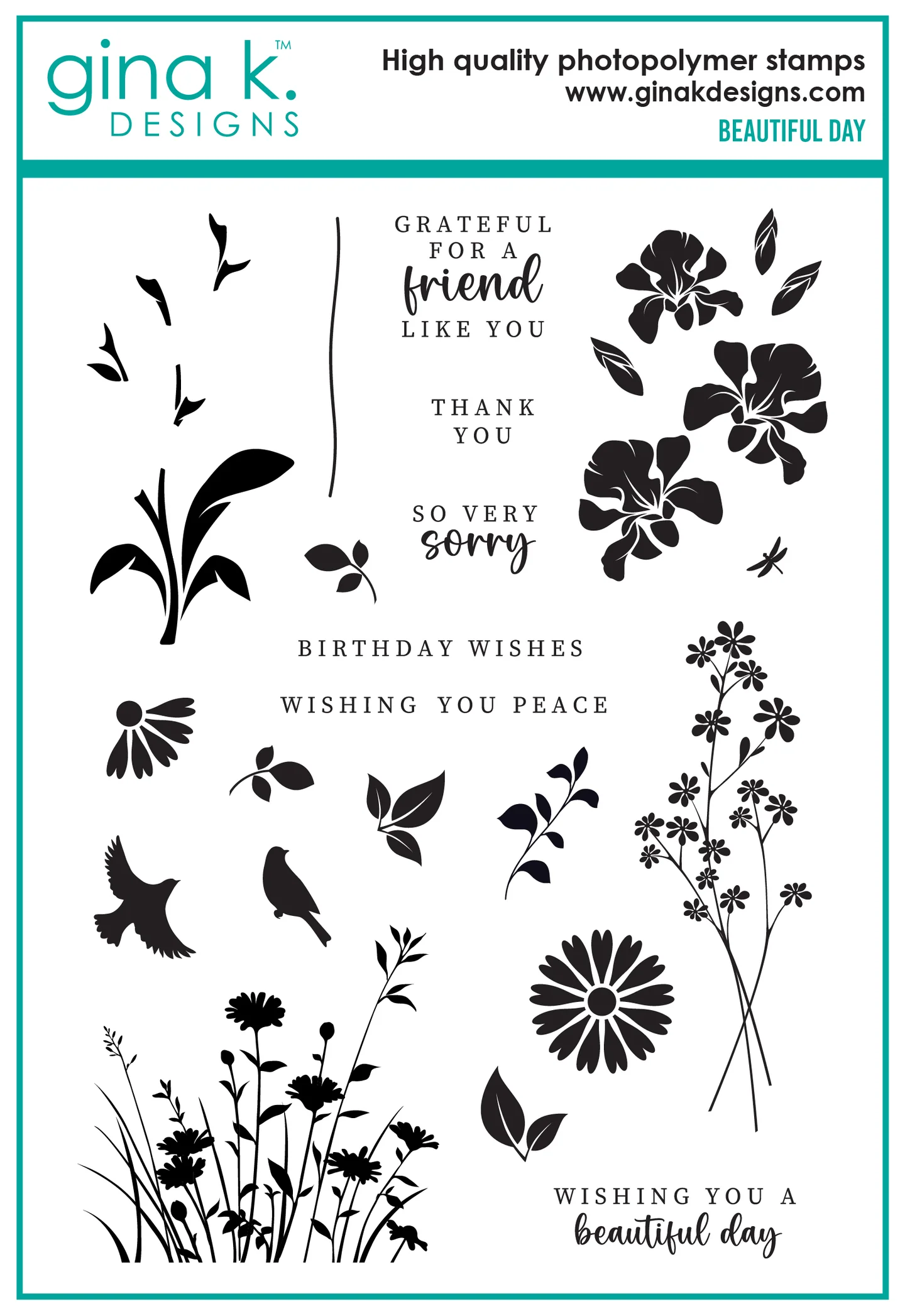 Gina K Designs - Beautiful Day - STAMPS