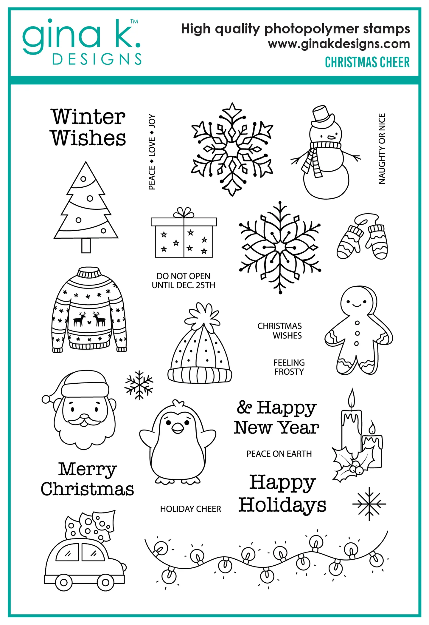 Gina K Designs - Christmas Cheer - STAMPS