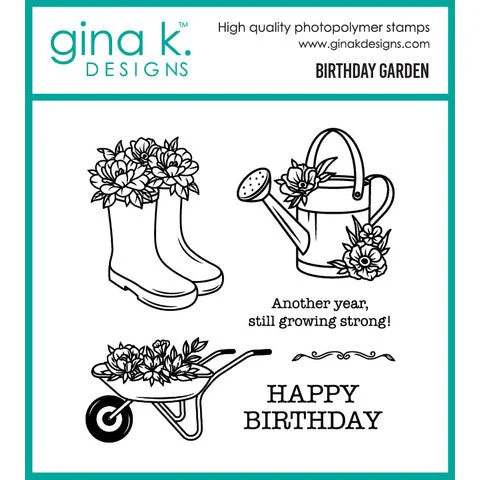 *NEW* - Gina K Designs - Birthday Garden -STAMPS