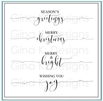 Gina K Designs - Scripty Holiday MINI - STAMPS
