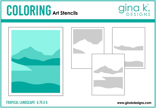 Gina K Designs - Tropical Landscape - STENCIL
