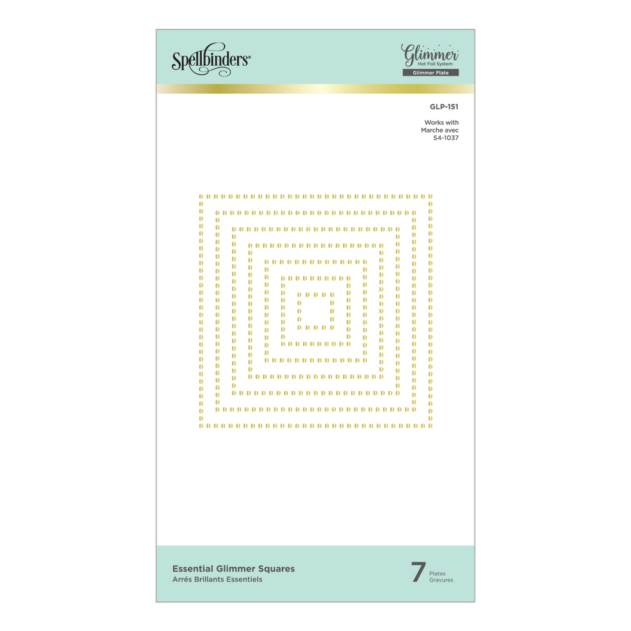 Spellbinders - Essential Glimmer Squares Hot Foil Plates
