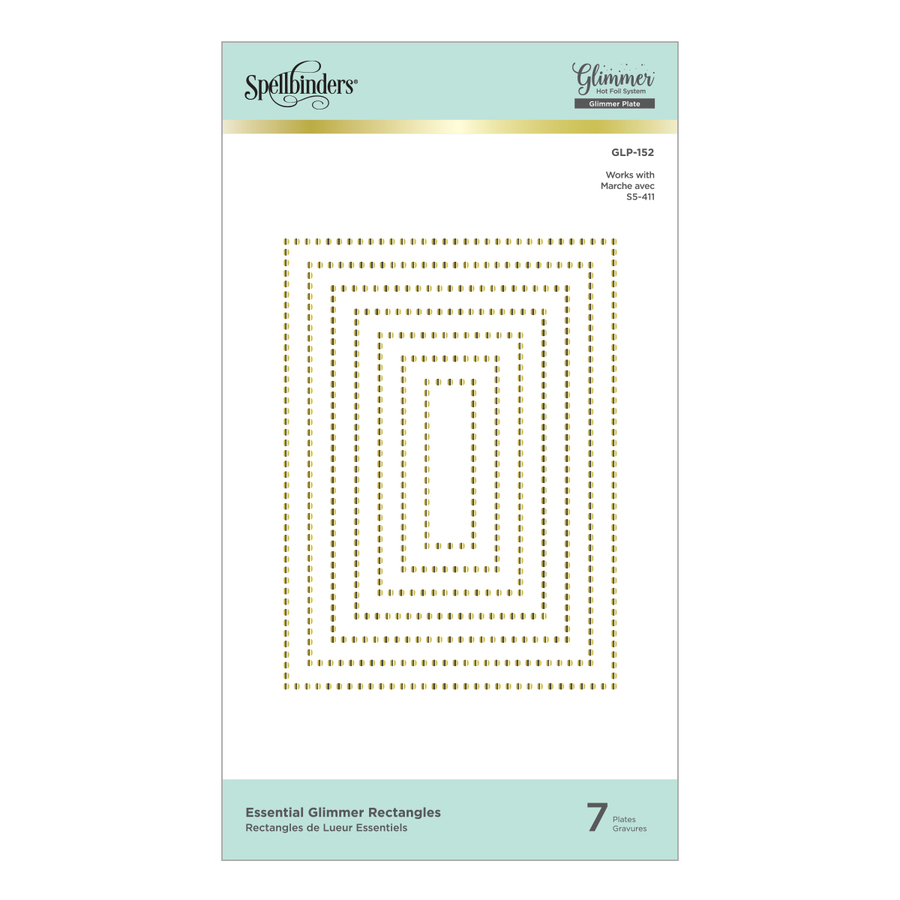 Spellbinders - Essential Glimmer Rectangles Hot Foil Plates