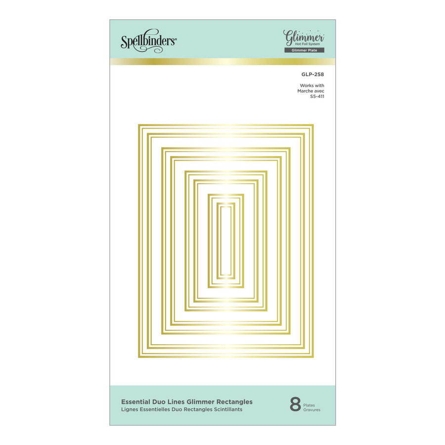 Spellbinders - Essential Duo Lines Glimmer Rectangles
