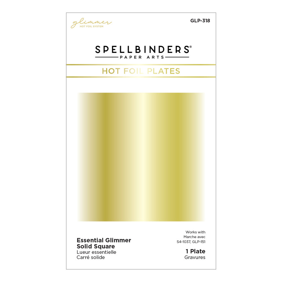 Spellbinders - Essential Glimmer Solid Square Glimmer Hot Foil Plate (B7)