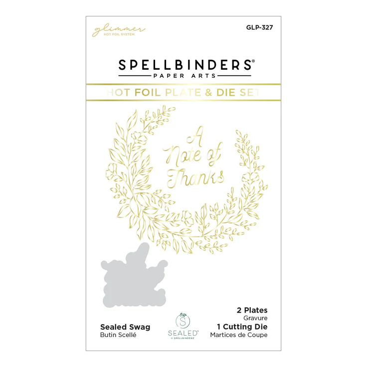 Spellbinders - SEALED SWAG GLIMMER HOT FOIL PLATE & DIE SET FROM THE SEALED BY SPELLBINDERS COLLECTION