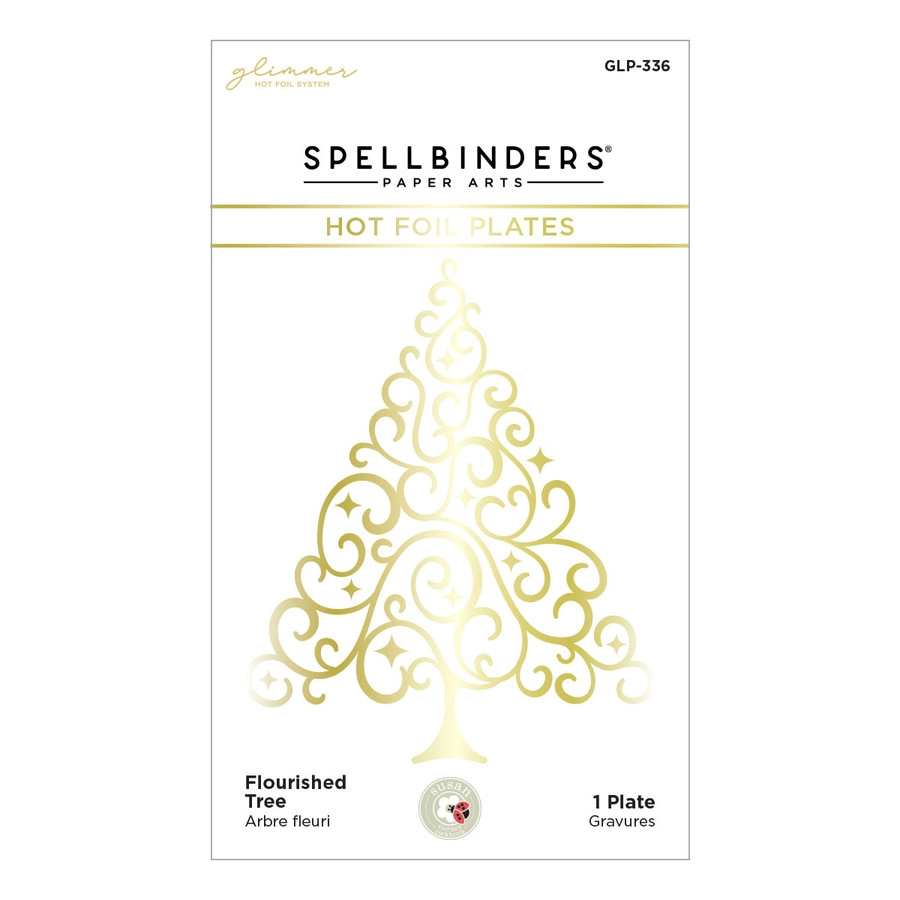 Spellbinders - Flourished Tree Glimmer Hot Foil Plate from the Winter Garden Collection by Susan Tierney-Cockburn