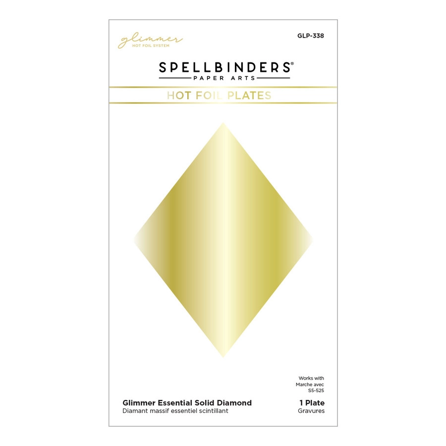 Spellbinders - Glimmer Essential Solid Diamond Glimmer Plate from Glimmer Greetings Collection (B7)