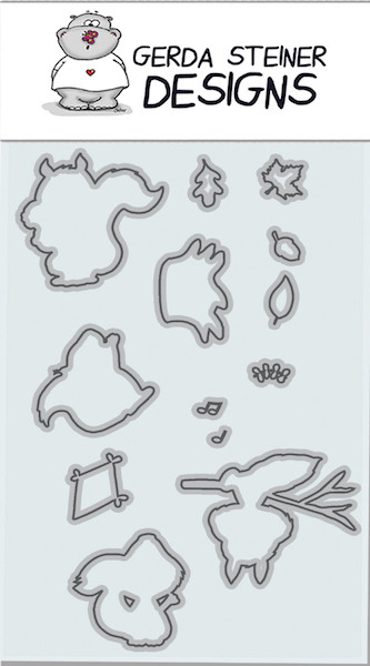 Gerda Steiner - Happy Fall With Squirrel 4x6 Die Set