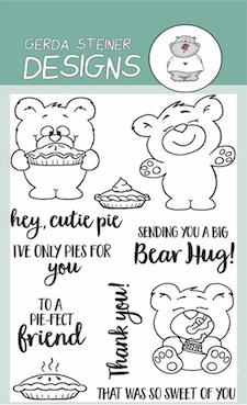 Gerda Steiner - More than Pie with Cute Bear and Pie 4x6 Clear Stamp Set