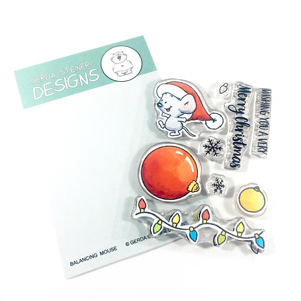 Gerda Steiner - Balancing Mouse 3x4 Clear Stamp Set