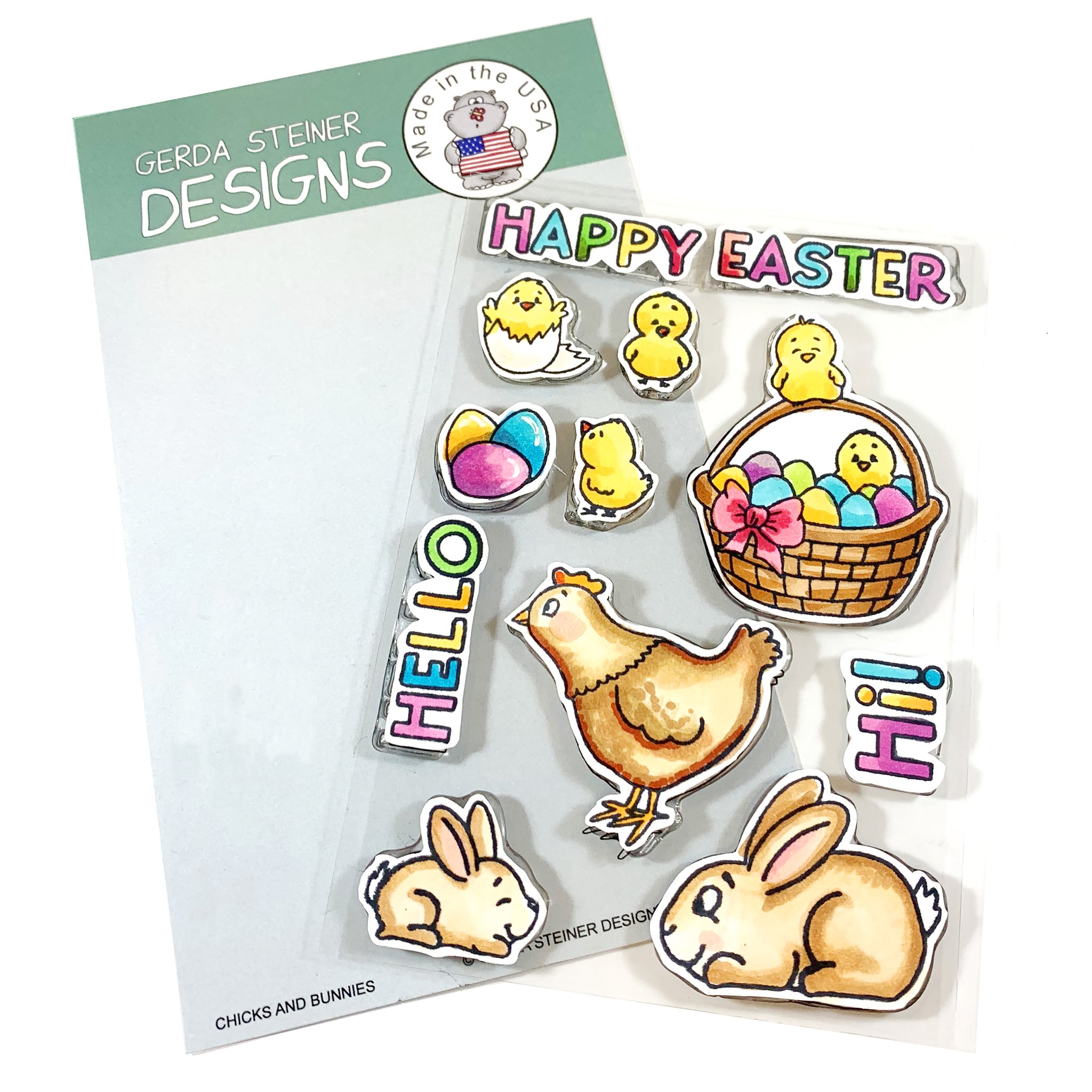 Gerda Steiner - Chicks and Bunnies 4x6 Clear Stamp Set