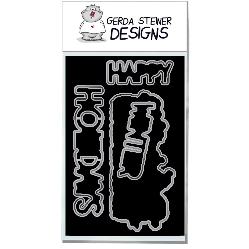 Gerda Steiner - Happy Holidays Penguins 4x6 Die Set